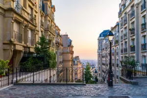 montmartre paris sunset