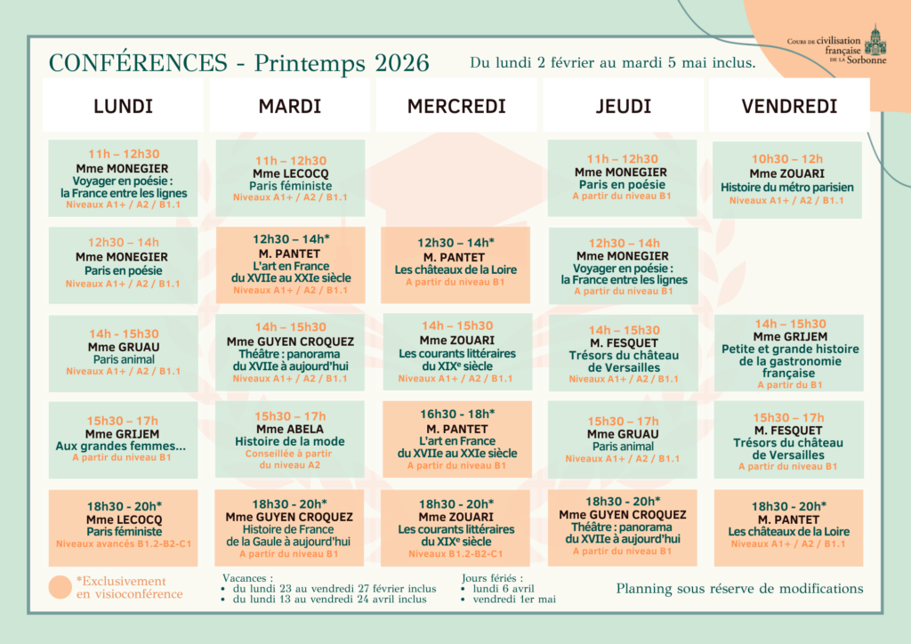 Conférences PRI26