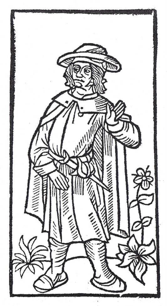 Portrait gravé de François Villon, édition de 1489